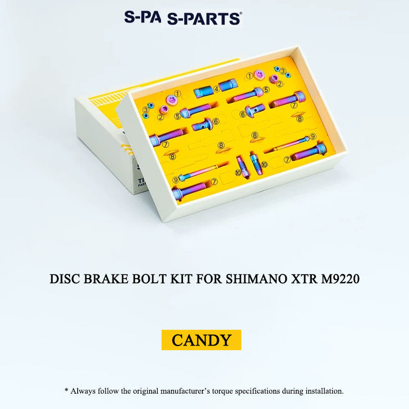 Titanium Disc Brake Bolt Kit for Shimano XTR M9220 | Grade 5 Ti-6Al-4V | 26 pcs
