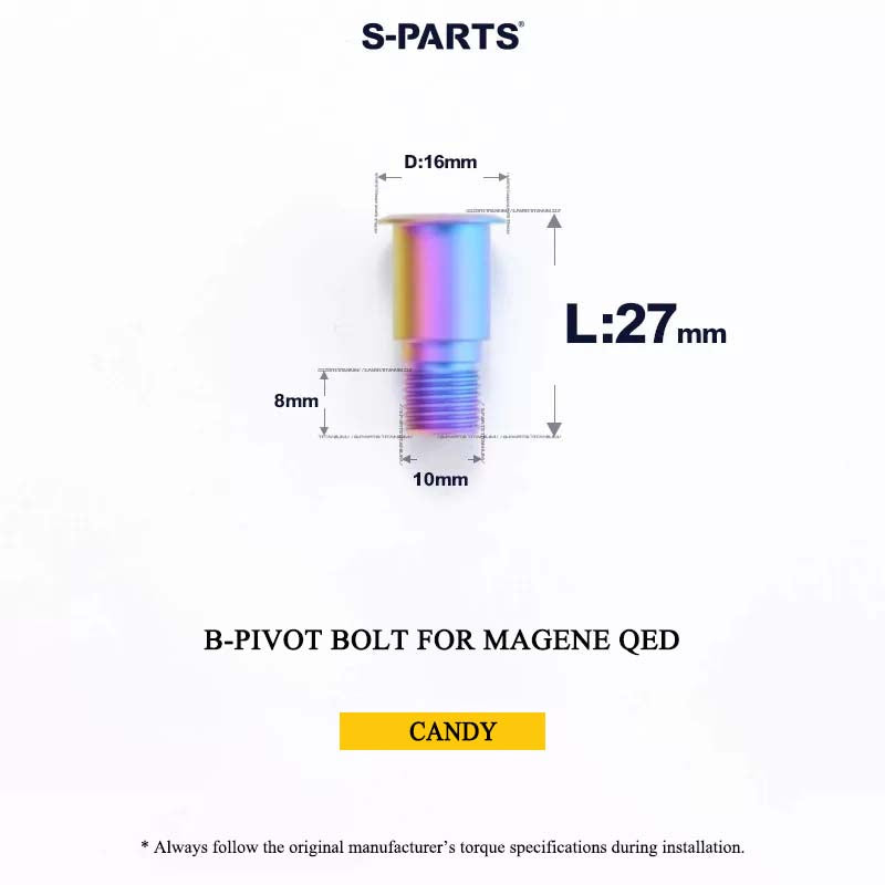 M10 x 27 Titanium Rear Derailleur Main Pivot Bolt for MAGENE QED (3.6g)