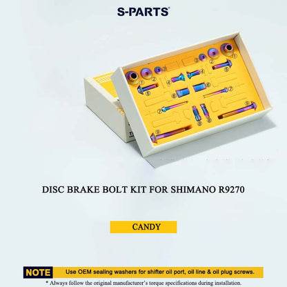 Titanium Disc Brake Bolt Kit for Shimano Dura-Ace R9270 – 18PCS