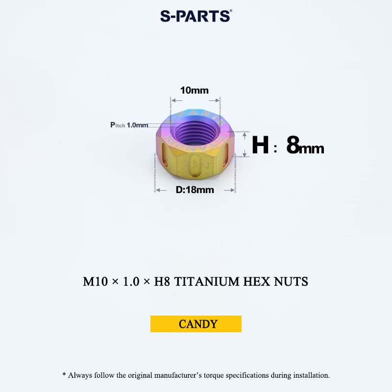 Grade 5 Titanium Hex Nuts M4–M12 | Metric & Fine Thread