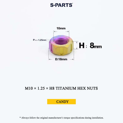 Grade 5 Titanium Hex Nuts M4–M12 | Metric & Fine Thread