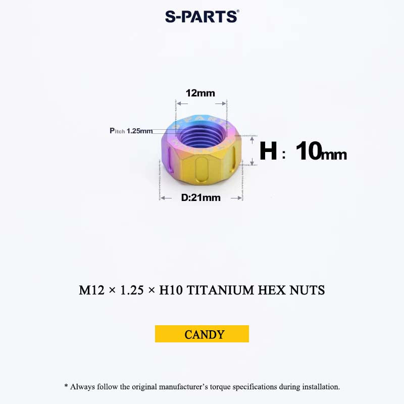 Grade 5 Titanium Hex Nuts M4–M12 | Metric & Fine Thread