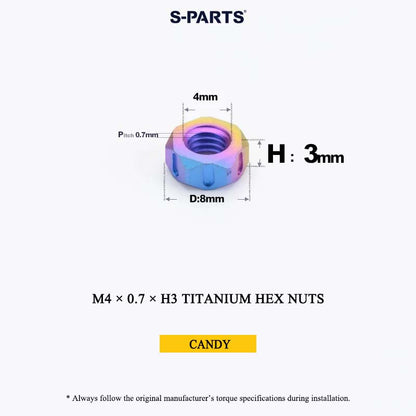 Grade 5 Titanium Hex Nuts M4–M12 | Metric & Fine Thread