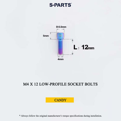M4 Titanium Low-Profile Small-Head Socket Bolt D5.5 for Grip Lock Ring & Brake Lever Adjustment