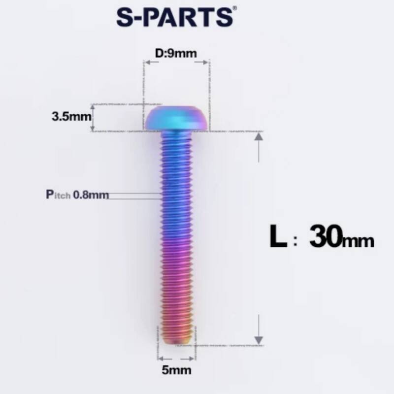 M5x8-34mm Titanium Disc Bolts Button Head Bolts for Water Bottle Cage