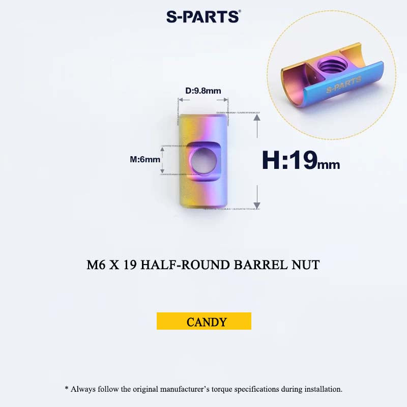 M6 Titanium Saddle Clamp Bolt & Barrel Nut for Road MTB Seatpost | Grade 5 Ti-6Al-4V