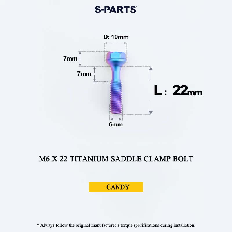 M6 Titanium Saddle Clamp Bolt & Barrel Nut for Road MTB Seatpost | Grade 5 Ti-6Al-4V