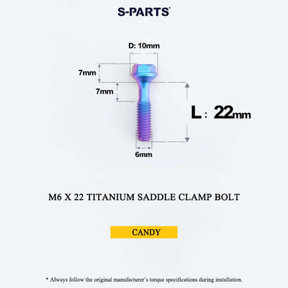 M6 Titanium Saddle Clamp Bolt & Barrel Nut for Road MTB Seatpost | Grade 5 Ti-6Al-4V