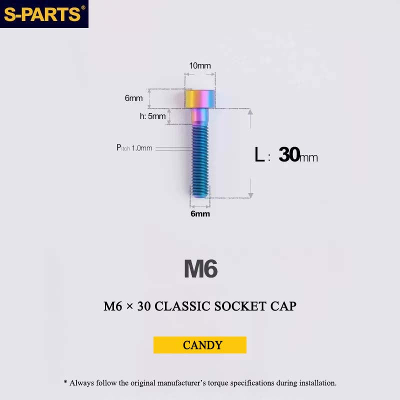 M6 Titanium Headset Top Cap & Expander Plug Bolt – Hollow & SL