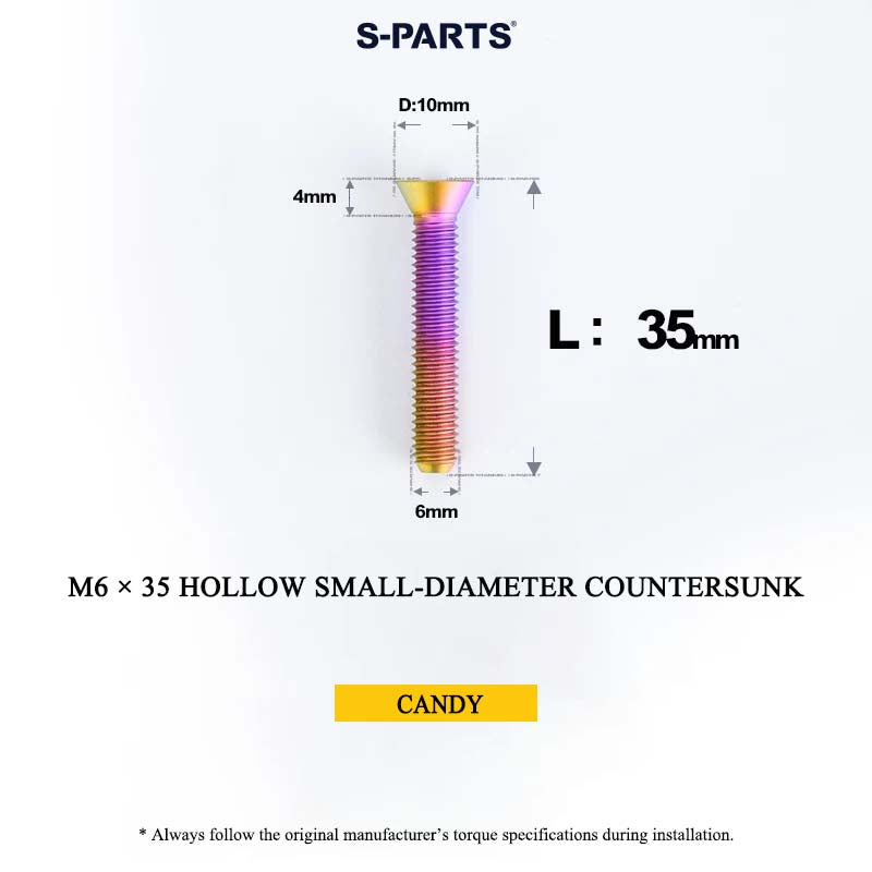 M6 Titanium Headset Top Cap & Expander Plug Bolt – Hollow & SL
