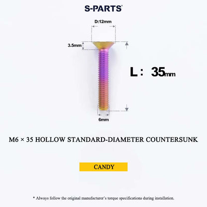 M6 Titanium Headset Top Cap & Expander Plug Bolt – Hollow & SL