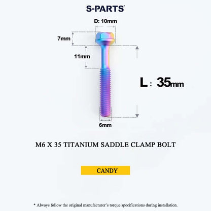 M6 Titanium Saddle Clamp Bolt & Barrel Nut for Road MTB Seatpost | Grade 5 Ti-6Al-4V