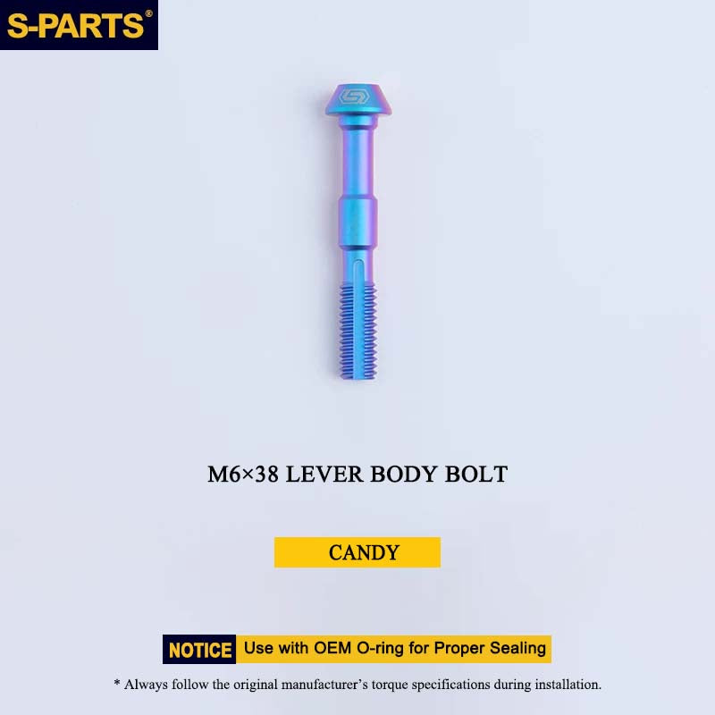 M6 x 38mm Grade 5 Titanium Brake Lever Body Fixing Bolt for Shimano XTR M9000/M9020 & XT M8000