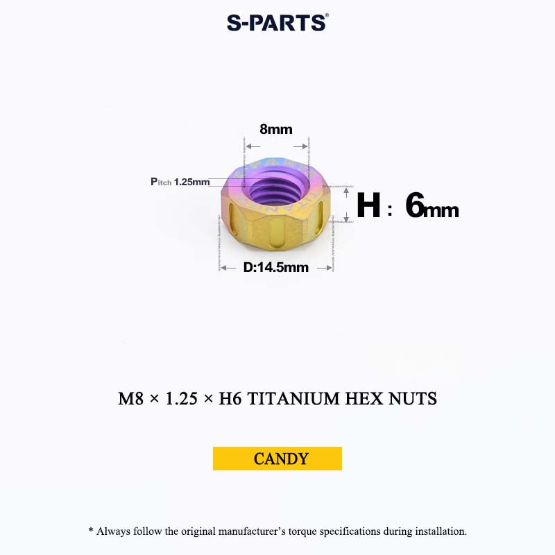 Grade 5 Titanium Hex Nuts M4–M12 | Metric & Fine Thread