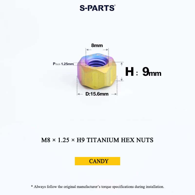Grade 5 Titanium Hex Nuts M4–M12 | Metric & Fine Thread