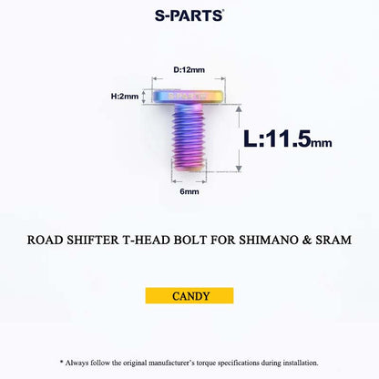 Grade 5 Titanium Shifter Clamp Bolt Kit for Shimano & SRAM Road Shifters