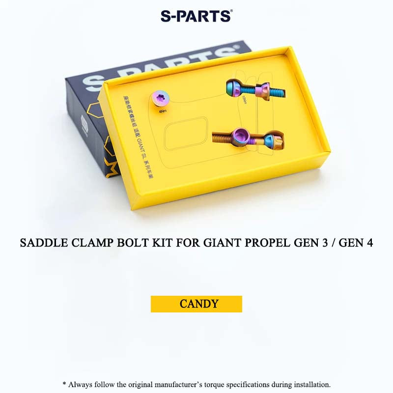 Titanium Saddle Clamp Bolt Kit for Giant Propel Gen 3 / Gen 4 | Grade 5 Ti-6Al-4V Seatpost Hardware