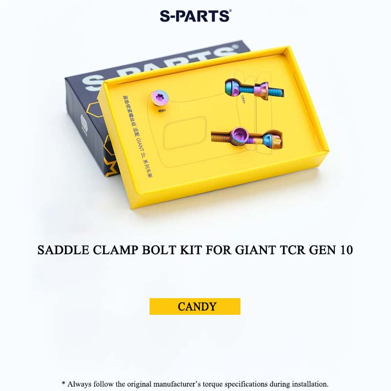 Titanium Saddle Clamp Bolt Kit for Giant TCR Gen 10 | Grade 5 Ti-6Al-4V Seatpost Hardware Set