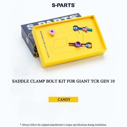 Titanium Saddle Clamp Bolt Kit for Giant TCR Gen 10 | Grade 5 Ti-6Al-4V Seatpost Hardware Set