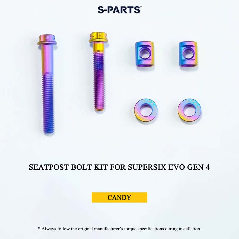3D Printed Titanium Seatpost Saddle Clamp Kit, Two-Bolt, for Cannondale SuperSix EVO Gen 5