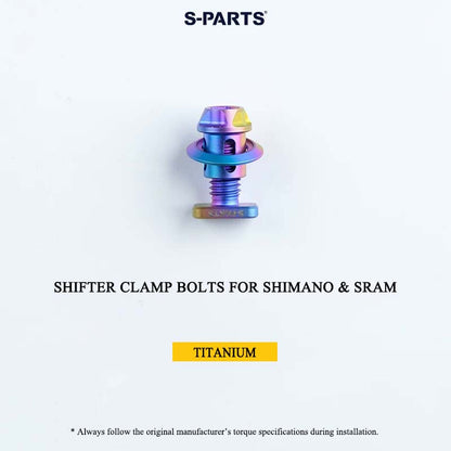 Grade 5 Titanium Shifter Clamp Bolt Kit for Shimano & SRAM Road Shifters