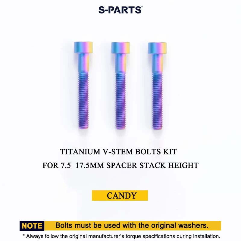 Cervélo S5 2025 Titanium V-Stem Bolts Kit – Grade 5 Ti-6Al-4V Head Tube Attachment Hardware (3PCS)