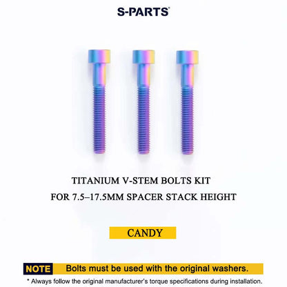 Cervélo S5 2025 Titanium V-Stem Bolts Kit – Grade 5 Ti-6Al-4V Head Tube Attachment Hardware (3PCS)