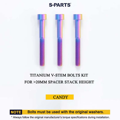 Cervélo S5 2025 Titanium V-Stem Bolts Kit – Grade 5 Ti-6Al-4V Head Tube Attachment Hardware (3PCS)