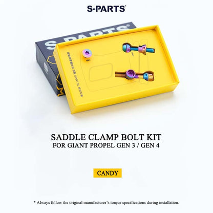 Titanium Saddle Clamp Bolt Kit for Giant Propel Gen 3 / Gen 4 | Grade 5 Ti-6Al-4V Seatpost Hardware