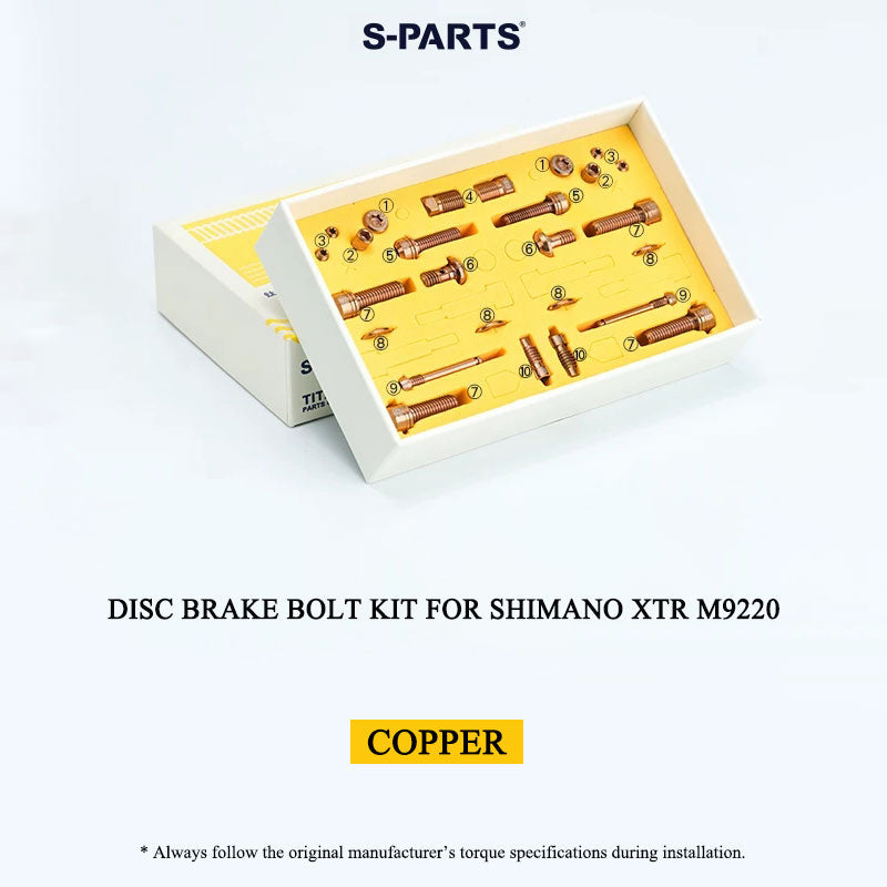 Titanium Disc Brake Bolt Kit for Shimano XTR M9220 | Grade 5 Ti-6Al-4V | 26 pcs