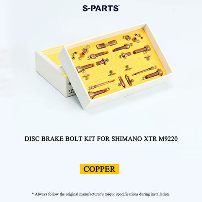 Titanium Disc Brake Bolt Kit for Shimano XTR M9220 | Grade 5 Ti-6Al-4V | 26 pcs