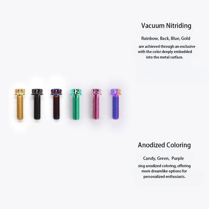 M8x20-60mm Titanium Motorcycle Bolts with 1mm Pitch