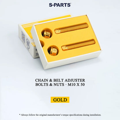 Grade 5 Titanium Chain/Belt Tensioner Adjuster Bolts and Nuts | M8×45 / M10×50