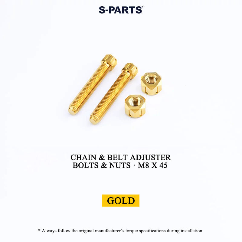 Grade 5 Titanium Chain/Belt Tensioner Adjuster Bolts and Nuts | M8×45 / M10×50