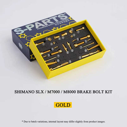 Shimano SLX / M7000 / M8000 Titanium Brake Bolt Kit – 20PCS MTB Hydraulic Disc Brake Hardware Set