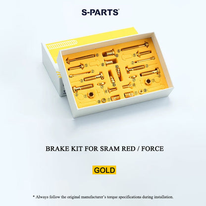 Grade 5 Titanium Brake Bolt Kit for SRAM RED AXS & FORCE E1 Hydraulic Disc Brakes (24 PCS)