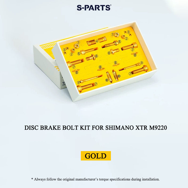 Titanium Disc Brake Bolt Kit for Shimano XTR M9220 | Grade 5 Ti-6Al-4V | 26 pcs