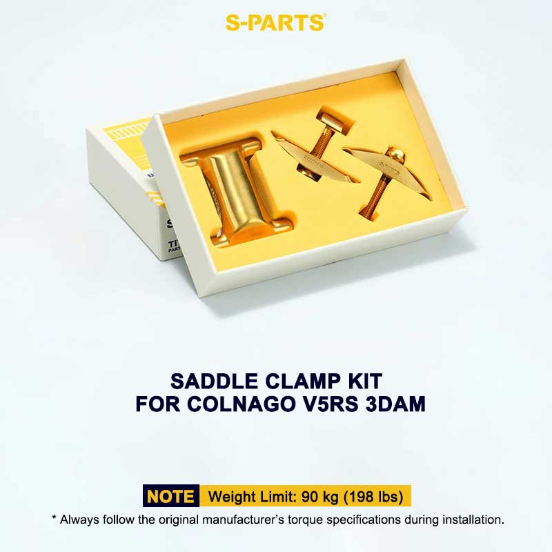 Titanium Saddle Clamp Hardware Kit for Colnago V5RS 3DAM Seatpost | Complete OEM Replacement Set