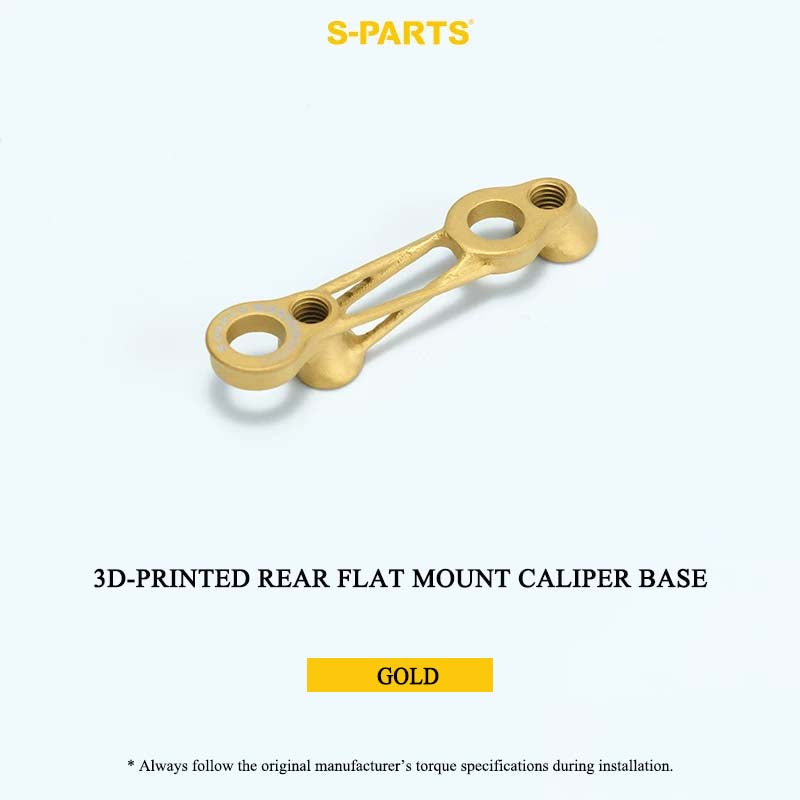 3DAM Grade 5 Titanium 3D-Printed Rear Flat Mount Caliper Base | Universal Fit | Hollow Design