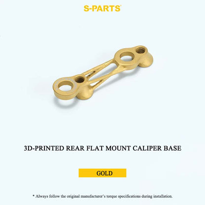 3DAM Grade 5 Titanium 3D-Printed Rear Flat Mount Caliper Base | Universal Fit | Hollow Design