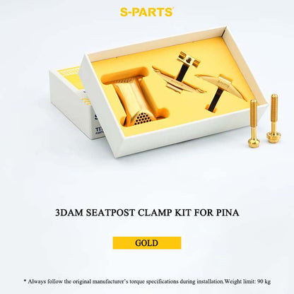 3D-Printed Titanium Seatpost Clamp Kit & Parts for Pinarello Dogma F 3DAM | Grade 5 Titanium
