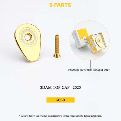 3D-Printed Grade 5 Titanium Headset Top Cap for Pinarello 3DAM | 2024 & Earlier & 2025
