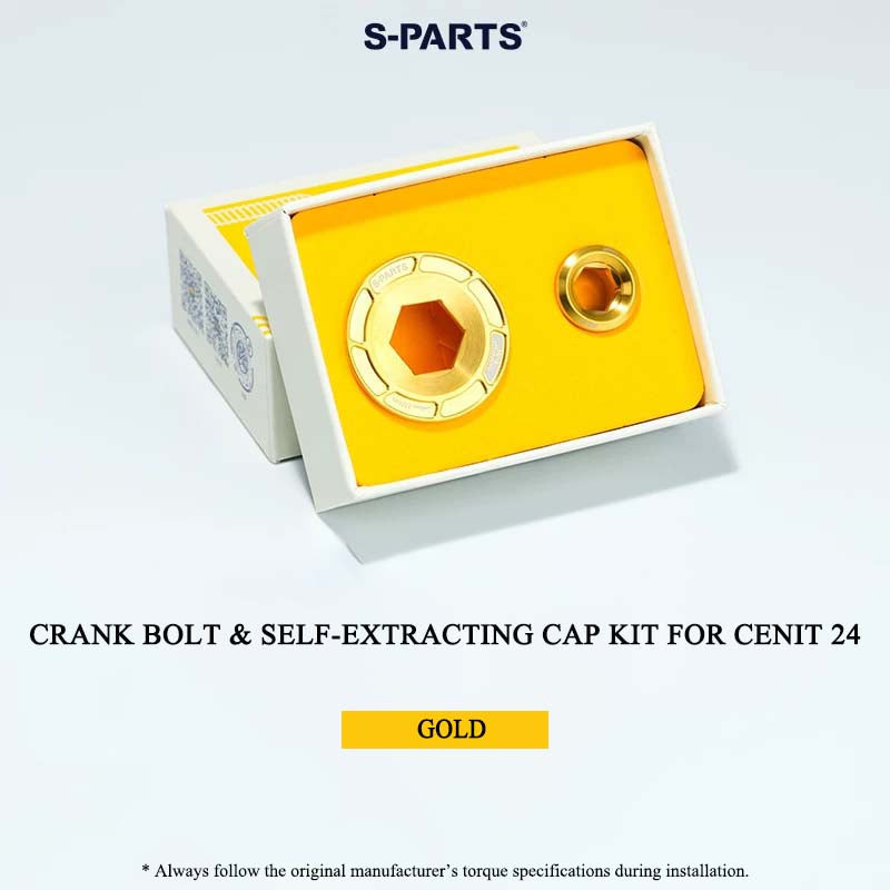 Titanium Crank Bolt & Self-Extracting Cap Kit for CENIT 24 Crankset | Grade 5 Ti-6Al-4V Upgrade