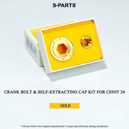 Titanium Crank Bolt & Self-Extracting Cap Kit for CENIT 24 Crankset | Grade 5 Ti-6Al-4V Upgrade