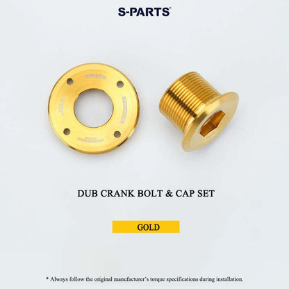Titanium Crank Arm Bolt & Self-Extracting Cap Set for SRAM DUB | Quarq / RED / Force Compatible