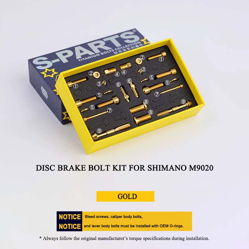 Titanium Disc Brake Bolt Kit for Shimano M9020 MTB Brake System