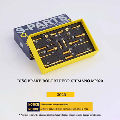 Titanium Disc Brake Bolt Kit for Shimano M9020 MTB Brake System