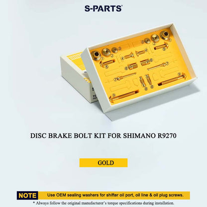 Titanium Disc Brake Bolt Kit for Shimano Dura-Ace R9270 – 18PCS