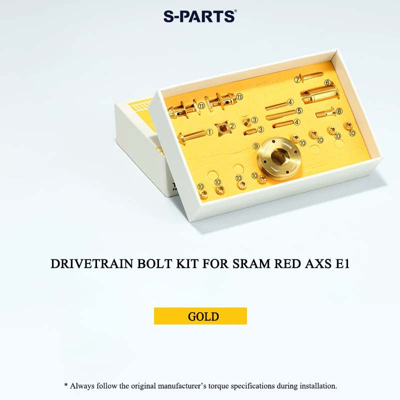 Titanium Drivetrain Bolt Kit for SRAM RED AXS E1 Derailleur | 21pcs Shifting System Hardware Upgrade Set