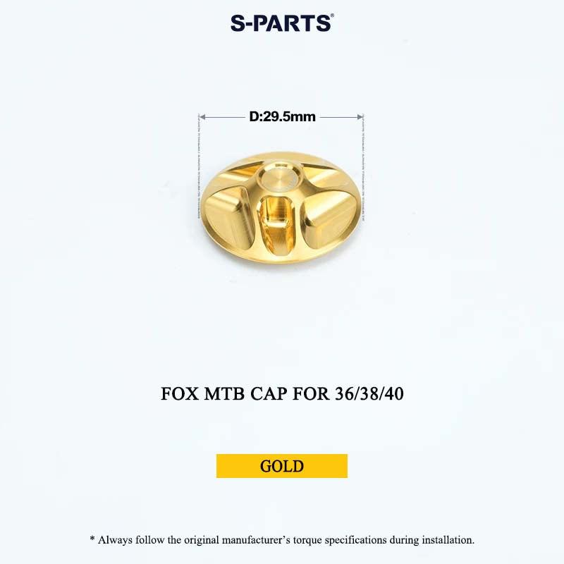 FOX MTB Titanium Air Cap for 32/34/36/38/40 & Thru Axle for 36/38 | Grade 5 Ti-6Al-4V